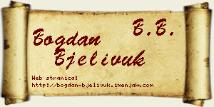 Bogdan Bjelivuk vizit kartica